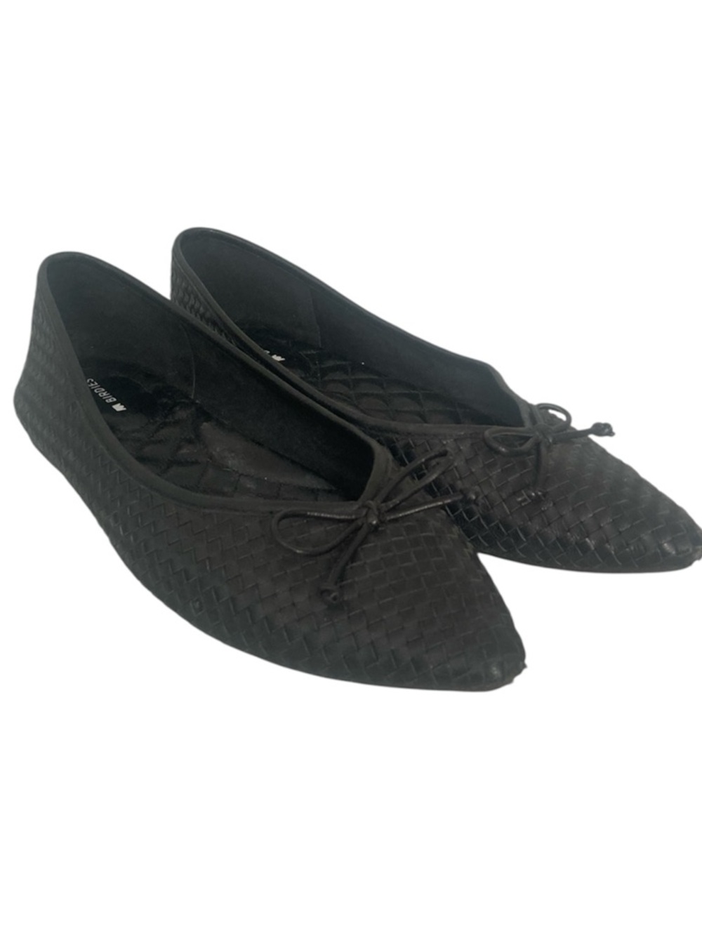 Birdies Goldfinch Woven Leather Ballet Flats